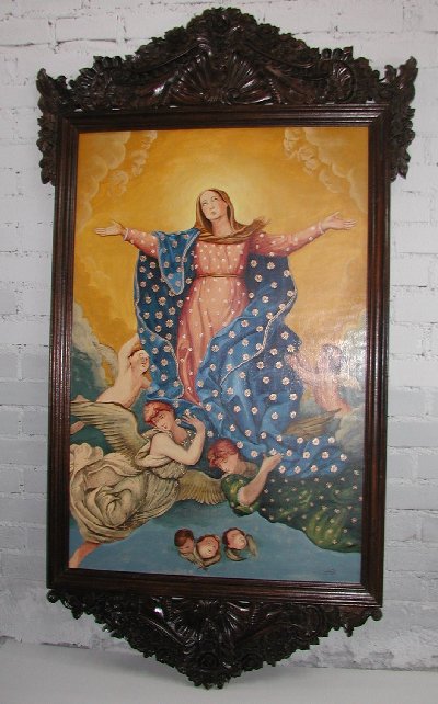 Virgin Maria made in Peru hand painted