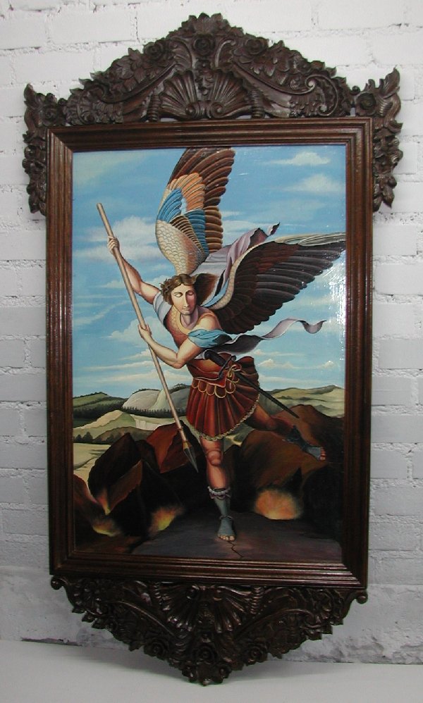 Archangel Michael made in Peru hand painted