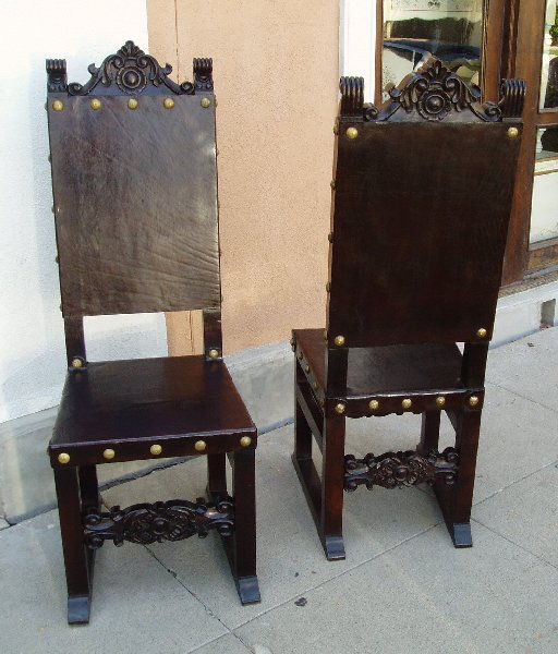Spanish Friar Leather Side Chair