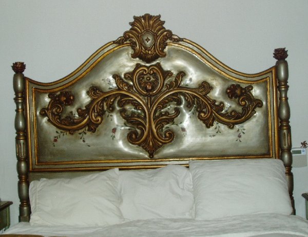Old Spanish Style hand painted bed Sevilla bed hand carved