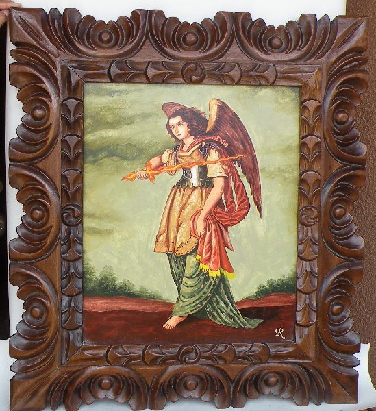 Archangel Uriel made in Peru hand painted