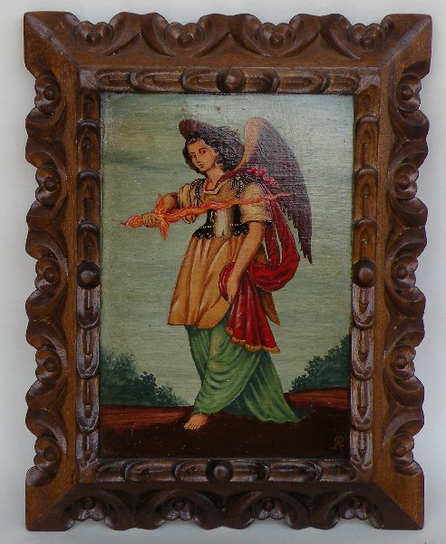 Archangel Uriel made in Peru hand painted