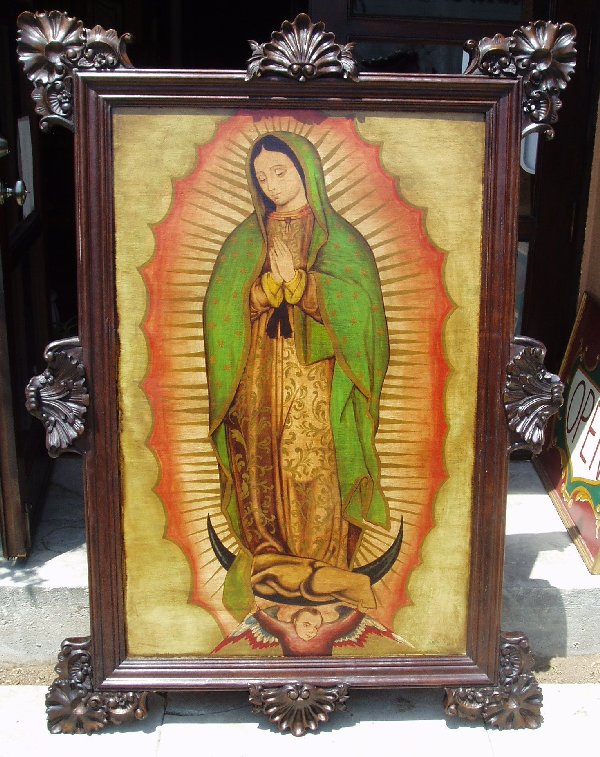 Virgen de Guadalupe hand painted made in Peru